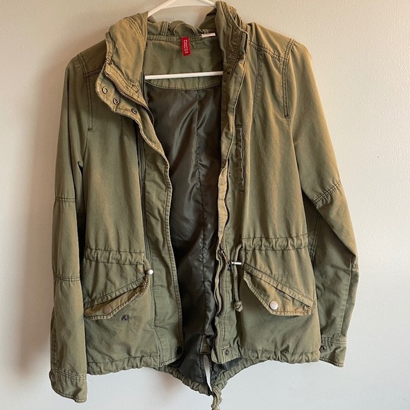 H&M green utility jacket - Picture 1 of 5